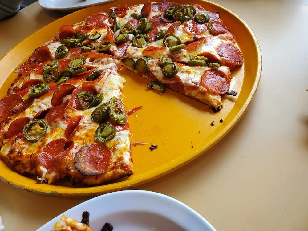 Pepperoni and Jalapeño Pizza